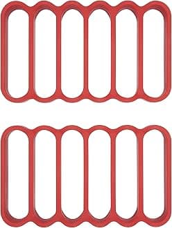 11210100 OXO Good Grips Silicone Roasting Racks, 2-Pack,Red,Pack of 2