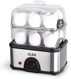 - Electric Egg Boiler Machine, Boil 16 Eggs & Steam Vegetable, 350W, Auto Cut-off, Multicooker with 2 Steamer Rack, Non Stick Cooking Plate for Instant Noodles, Scrambled Eggs (SA3036EBSPLUS)