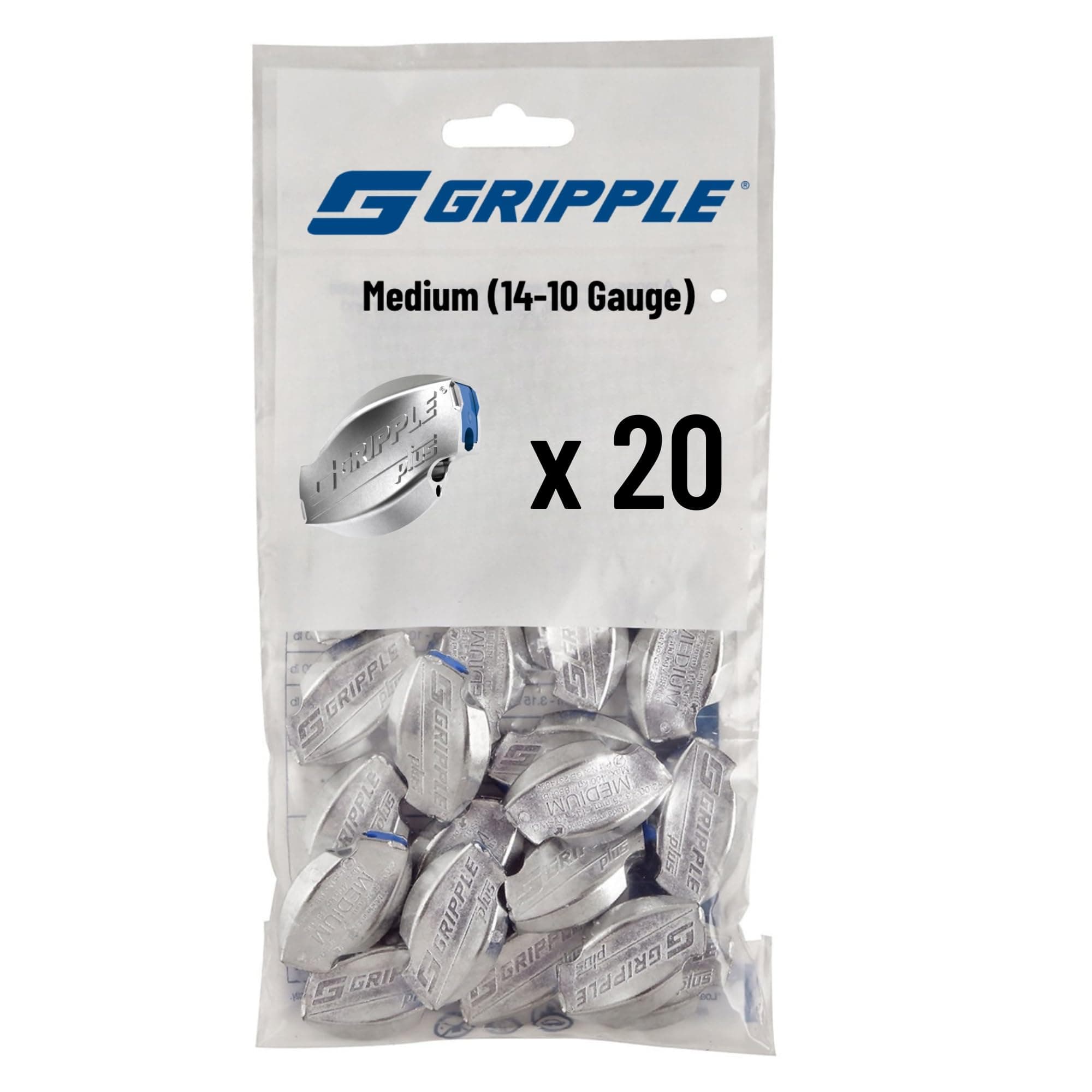 Gripple Plus Medium 20 Pack | Wire Joiner | Wire Tensioner | Fits 10-14 Gauge Wire & 15.5 Gauge Barbed Wire