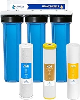 Whole House Water Filter System| Heavy Metal| 3 Stage Water Purifier Whole Home, Top-Tier Heavy Metal Filter Produces Overachieving H2O, Specially Targets Lead, Arsenic, Chromium, Reduces Chlorine