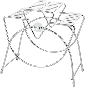 Parage Stainless Steel Cutlery Stand for Dining Table/Cutlery Rack for 24 Pieces/Spoon Stand/Holder/chammach Stand, ONLY Stand (Square)