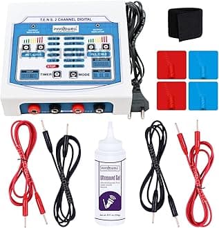 Tens Two Channel Portable Nerve Whole_Body Stimulator Electrotherapy Digital Physiotherapy Compact Machine with One Year Warranty Tens Therapy Massager , Off White