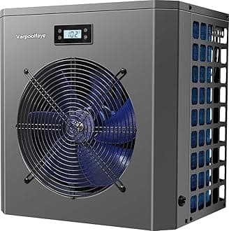 16000 BTU Above Ground Pool Heater 5000 Gallon Swimming Pool Heater Pump Heating or Cooling Electric Pool Heater for Inground Pool WiFi Control Schedule 120V