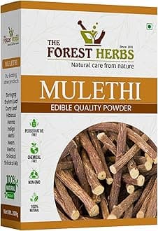 The Forest Herbs Natural Care From Nature Mulethi Powder For Face, Hair (200 Grams) Skin And Body | Edible | Licorice Powder For Skin Care