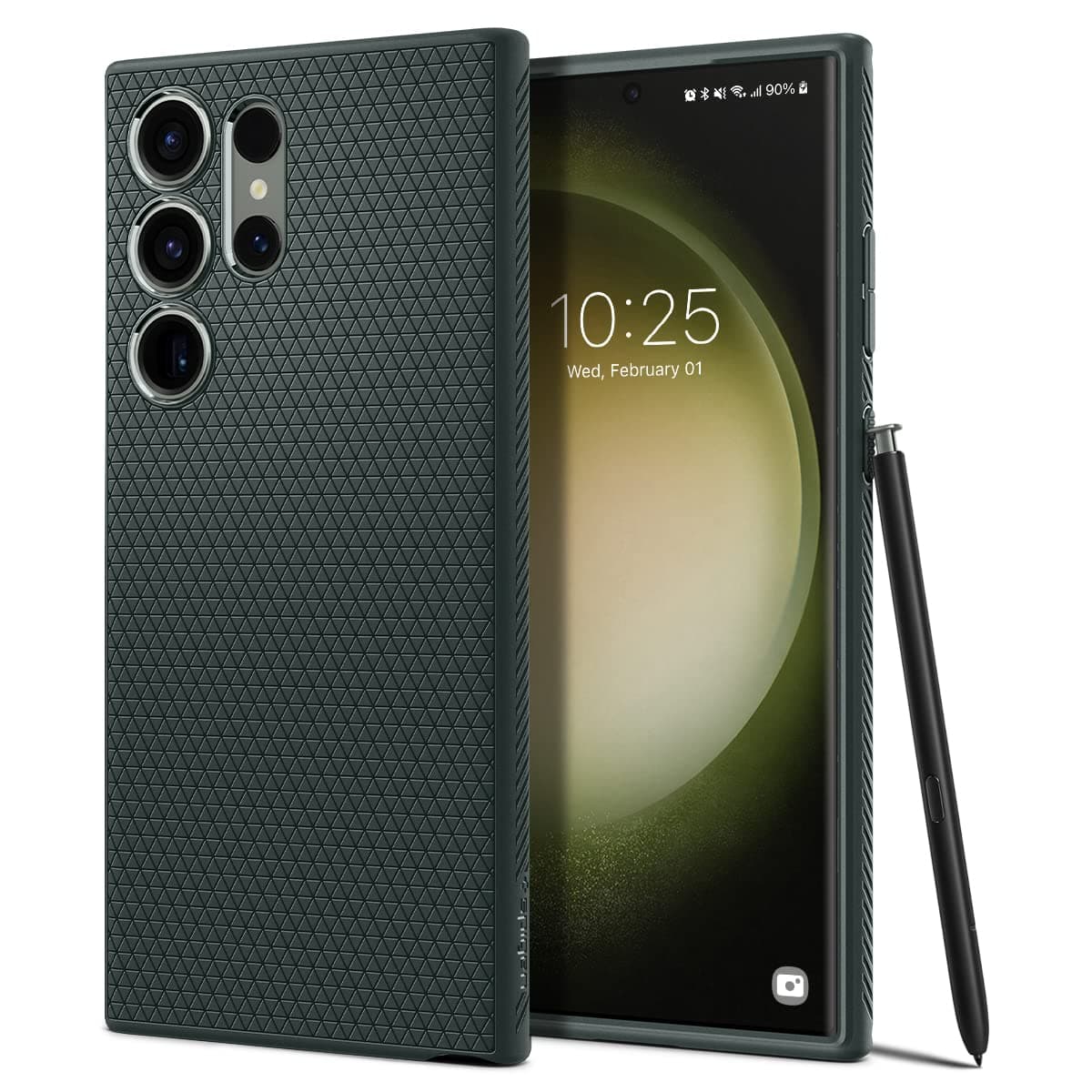 Spigen Liquid Air Thermoplastic Polyurethane Case Compatible with Samsung Galaxy S23 Ultra 5G,Shock-Absorbent - Abyss Green