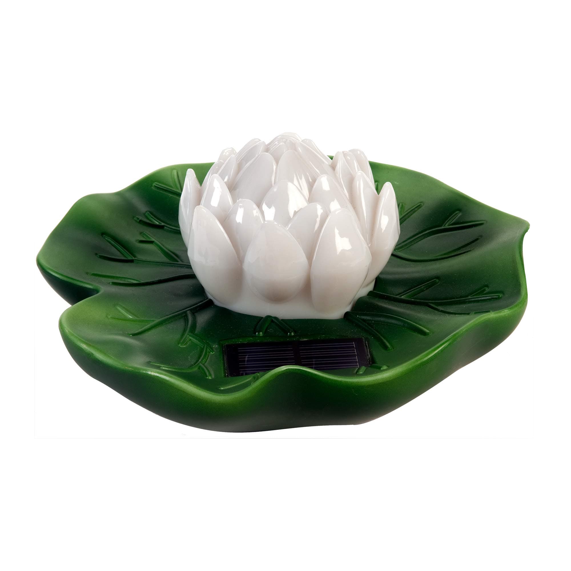 TotalPond UW16253 Solar Pond Floating White Lilly Pad Light