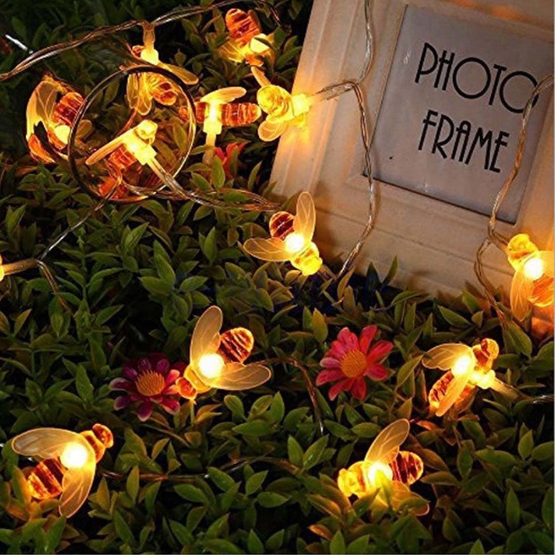 USB 5V Honeybee Fairy String Lights, 20 LED 10Ft/3m USB Powered Led String Lights for Party,Wedding,Xmas,Decoration,Gardens,Patios