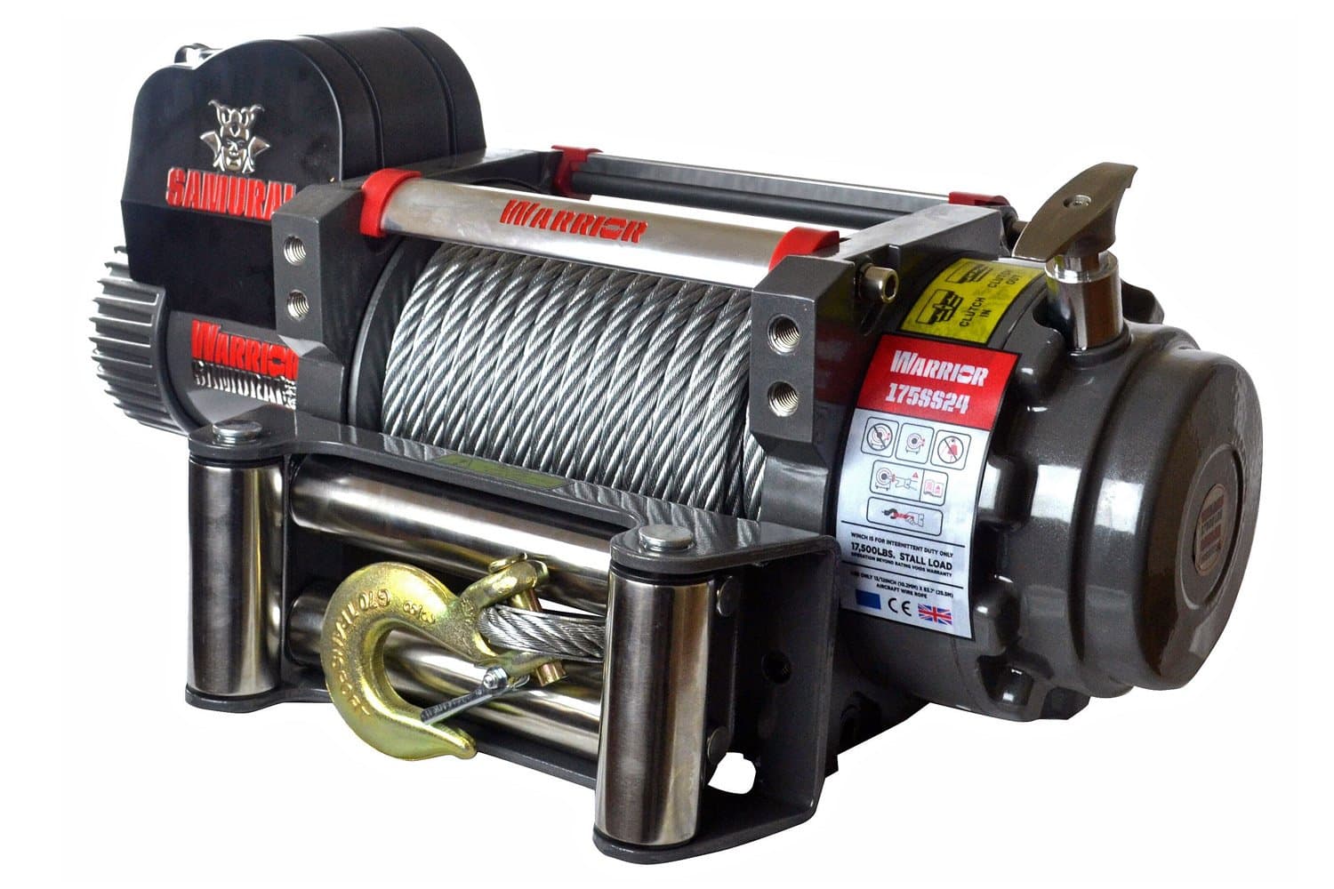Electric Cable Winch, Warrior Samurai S17500 7.9 24 V