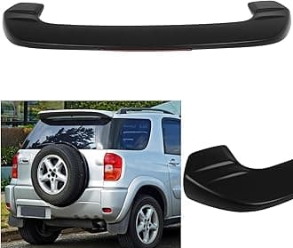 SCITOO Roof Spoiler Fits for 2001-2005 For Toyota For RAV4 Matte Black Rear Roof Window Spoiler Wing with 3rd Brake Light