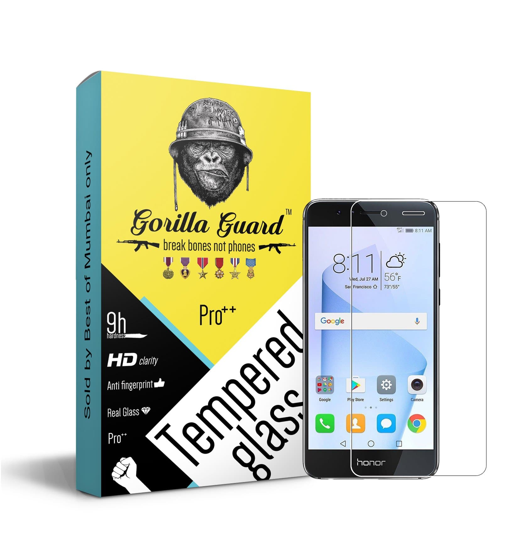 Gorilla Guard HD+ Tempered Glass Screen Protector for Huawei Honor 6X Pro Series (Clear)