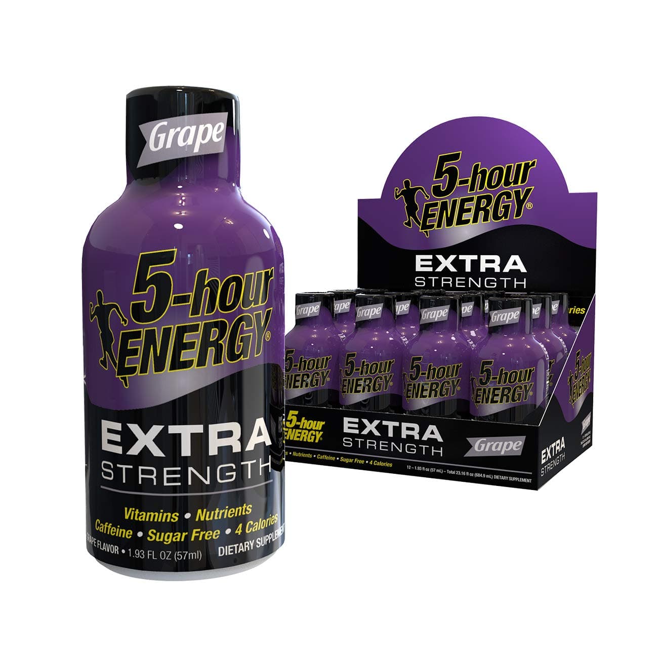 Shot, Extra Strength Grape, 1.93 Ounce, 12 Count