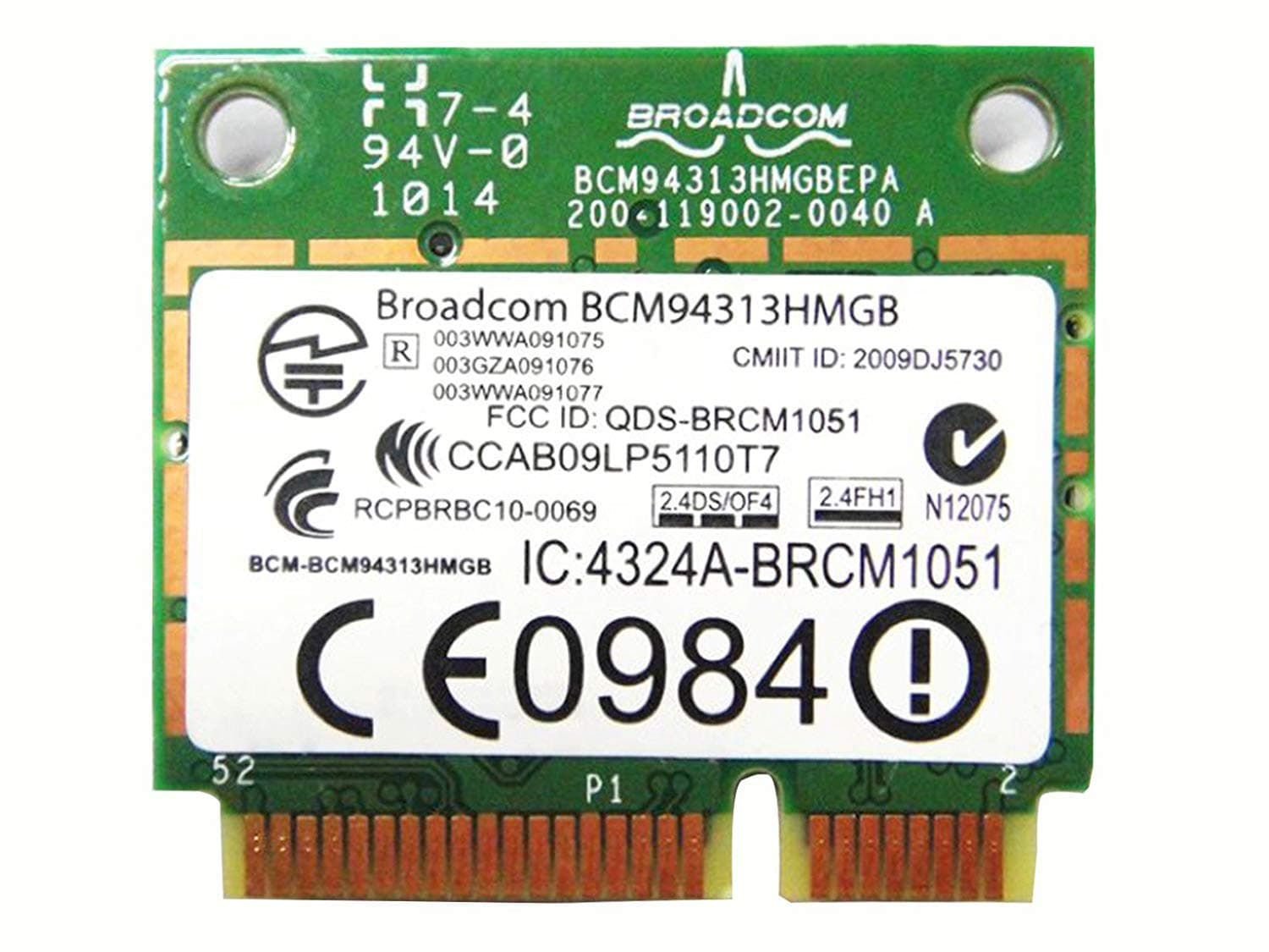 BroadCom BCM94313HMGB BCM4313 Half Mini PCIe BT Bluetooth WLAN WIFI Wireless Card for HP Laptop 598711-001 600370-001 657308-001 657325-001