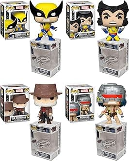 Pop Wolverine 50th Anniversary + Protector: Pop! Marvel Comics Vinyl Figure (Gift Set Bundled with ToyBop Brand Box Protector Collector Case) (Set of 4)