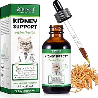 Kidney Support for Cats, Cat Kidney Treatment Support Cat Urinate Regularly, Strengthen Cat Kidney Function,Increase Cat Immunity, Cat Herbal Supplement Supports Healthy Kidney Function- 60ml/2fl.oz