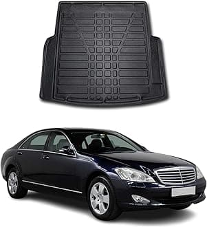 OMAC Cargo Mats Liner for Mercedes S Class W221 2007-2013 Black All-Weather TPE