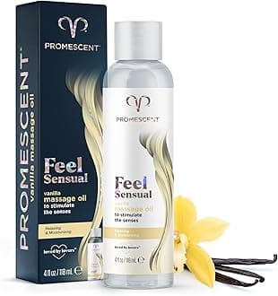 Massage Oil for Massage Therapy, Massage Oils for Date Night, Premium Body Oil for Men & Women to Relieve Stress & Sore Muscles, Essential Oils for Skin (4 oz) (Vanilla)