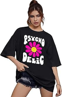 London Hills Women's Cotton Oversized Fit T-Shirt