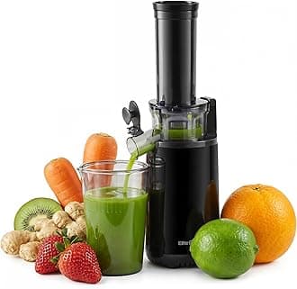 Elite Gourmet - EJX600 compact and small space-saving slow chewing, cold pressed juice extractor, nutrient and vitamin dense, easy to clean