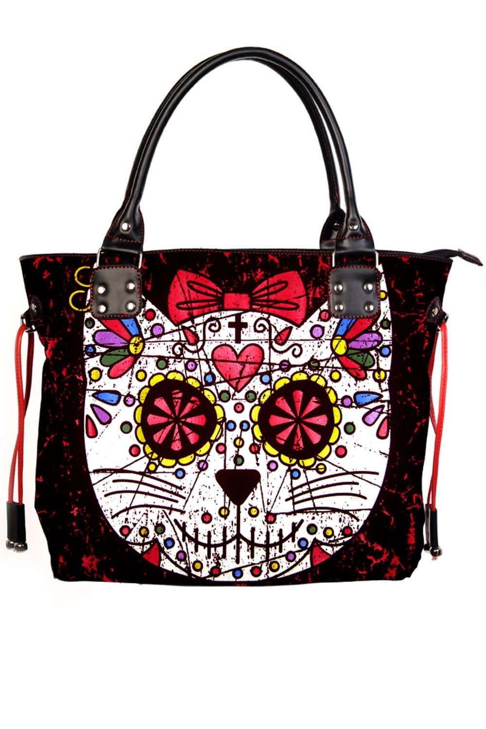 Banned Apparel Sugar Kitty Skull Cat Large Handbag
