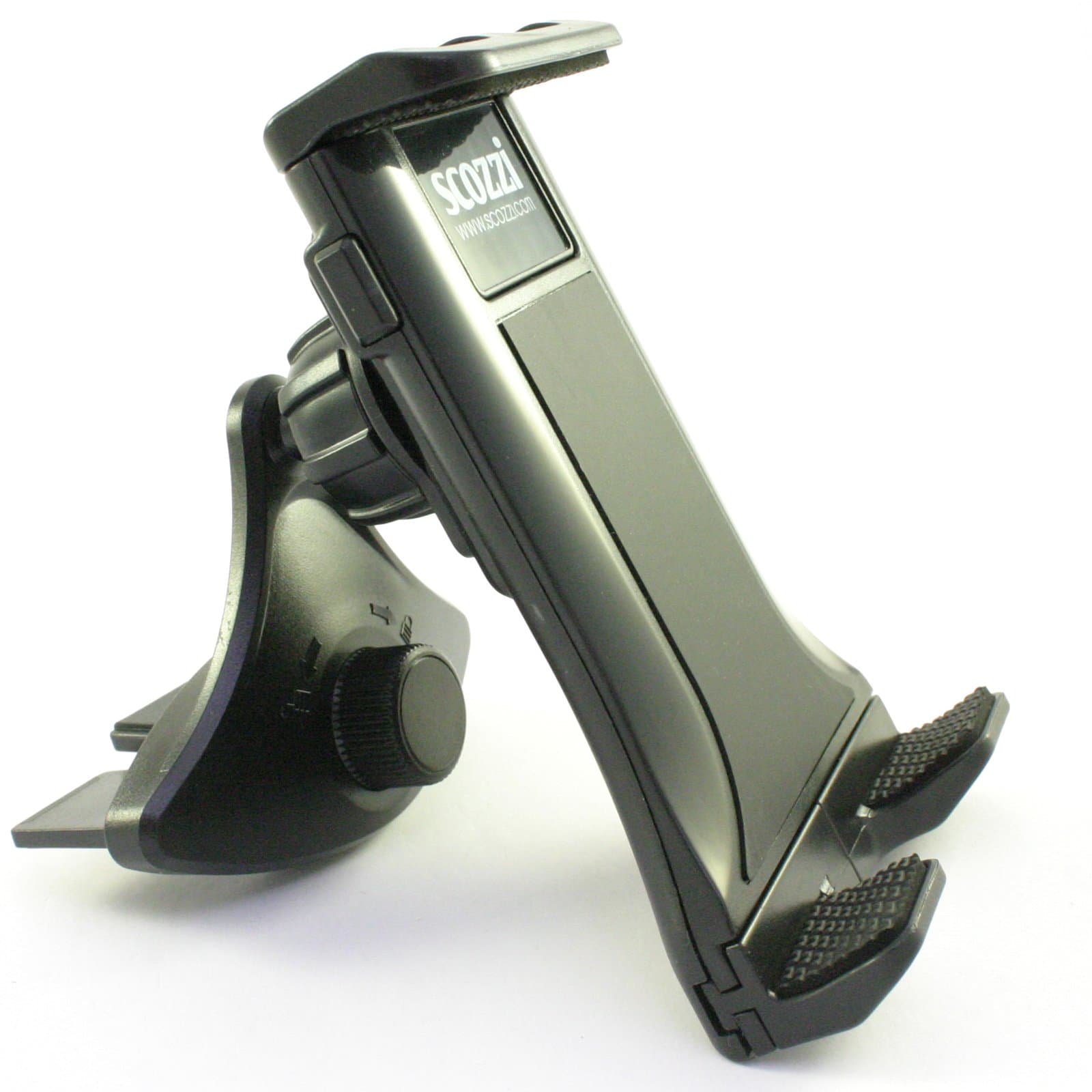 scozzi 360° CD slot car mount for [Apple iPhone X / XS / XS Max / XR / 8 / 8 Plus / 7 / 7 Plus / 6 / 6S / 6 Plus / 6S Plus / 5 / 5C / 5S / 4 / 4S / SE] holder black (am10)