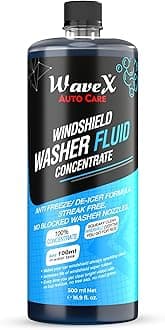 Wavex Windshield Washer Fluid for Car 500ml | Car Windshield Cleaner Concentrate | Lubricates Glass Cleaner Wiper, Prevents Scratches, Works well as a Car Glass Cleaner, Contains De-Icer Formulation