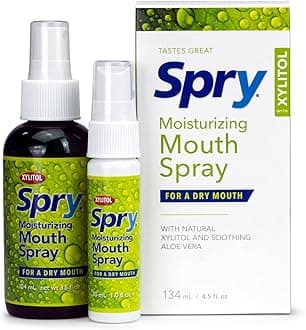 Spry Xylitol Moisturizing Bad Breath Mouth Spray, Bad Breath Treatment Oral Breath Spray with Natural Spearmint, 4.5 fl.oz.