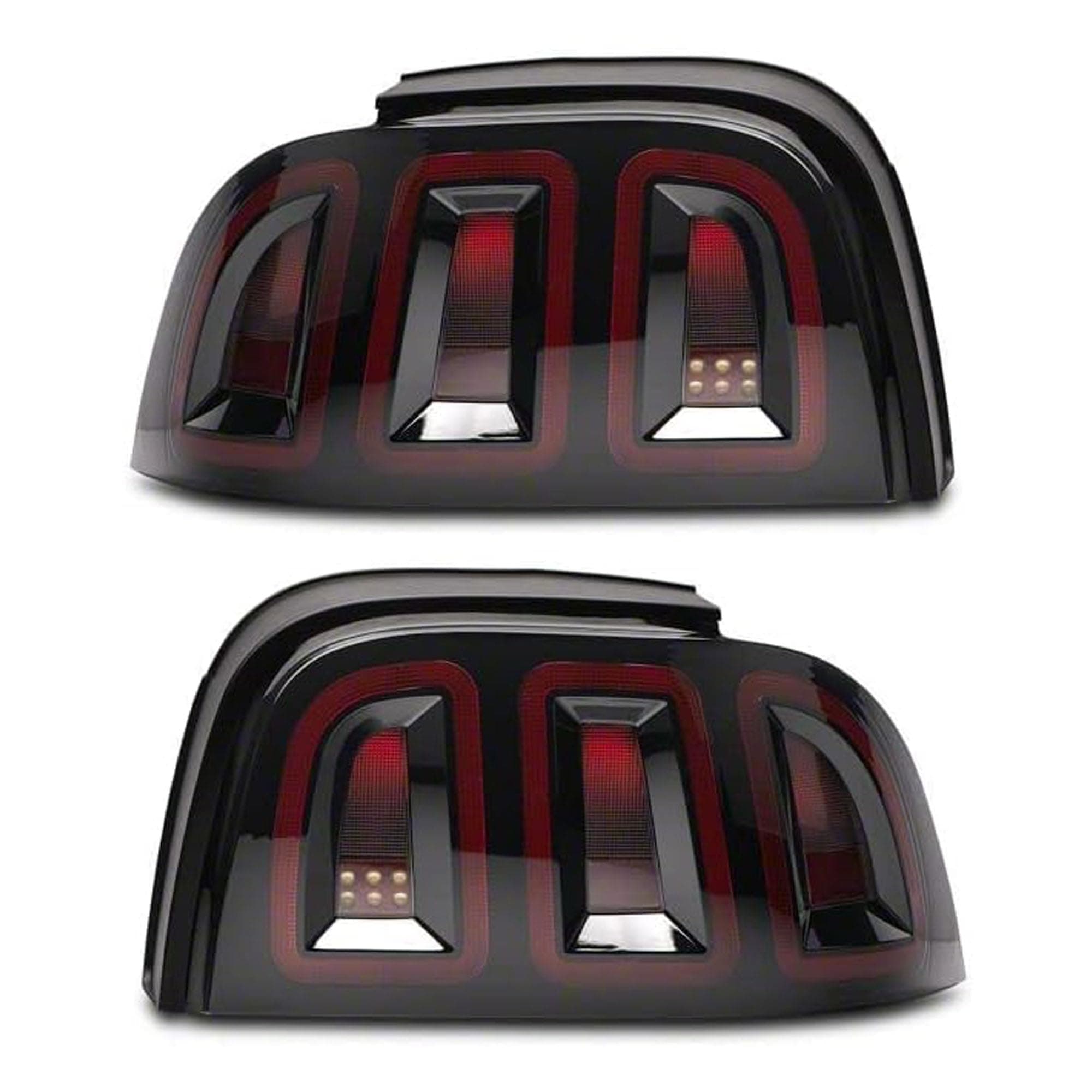 Raxiom LED Tail Lights Set Assembly - Exterior Iconic Styling Fits Ford Mustang 1996-1998