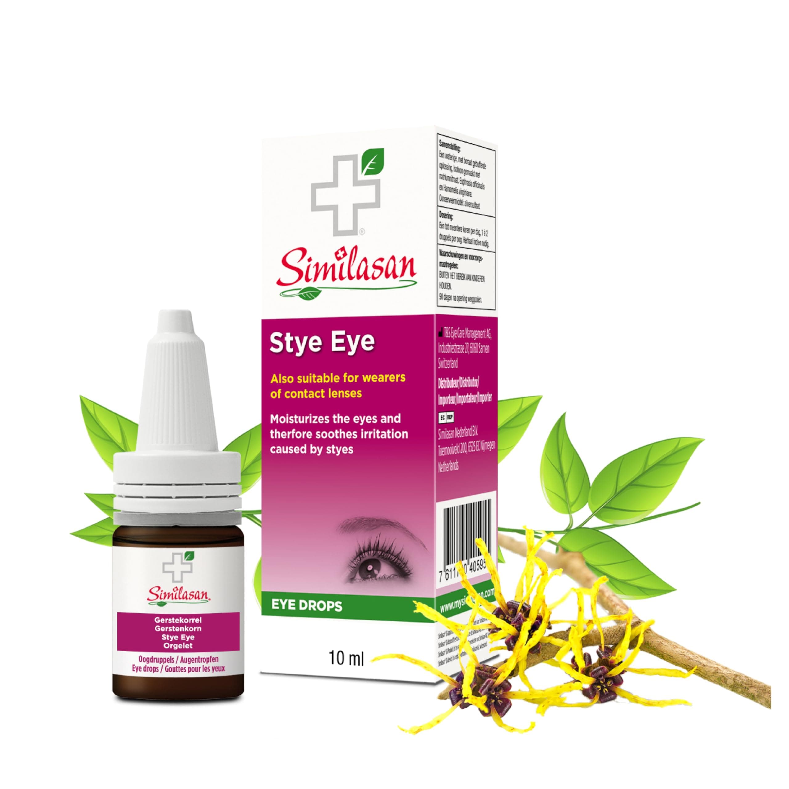 Eye Drops for Stye Eyes 10 ml (Pack of 1) - Natural Relief for Redness, Swelling and Irritation - Moisturises and Soothes Discomfort Caused by Styes
