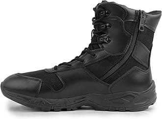 Tactical Boots for Men Lightweight Military Boots 8 Inches Men's Combat Boots Side Zipper Desert Jungle Boots Army Work Boots Outdoor Motorcycle Boots