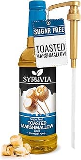 Sugar Free Coffee Syrup, Toasted Marshmallow Flavored Syrup for Drinks, Lattes, and Desserts – 25.4 fl oz, With Pump