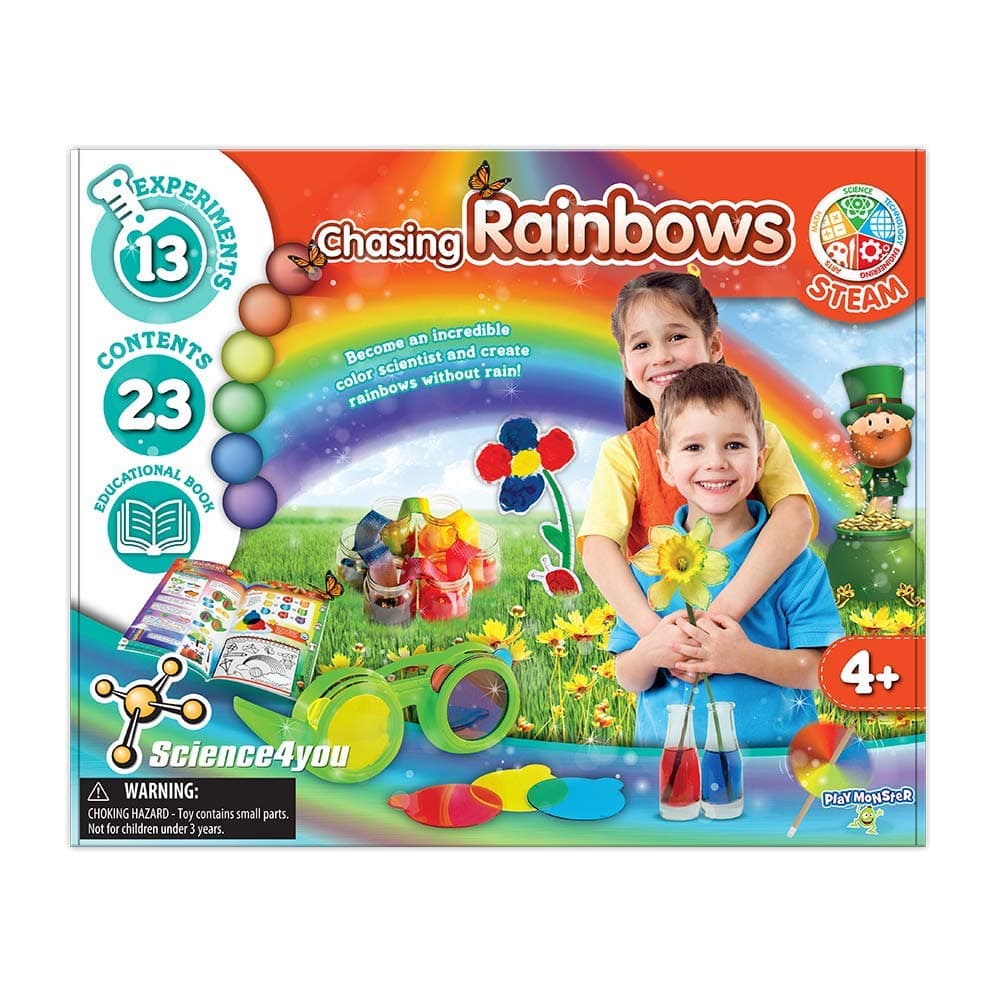 PlayMonster Science4you - Chasing the Rainbow - 13 Experiments to Explore the World of Colors - Fun Educational Activities for Ages 4 and Up