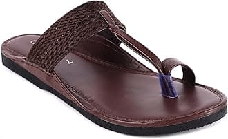 CANVI Stylish | Fancy | Comfortable Kolhapuri Chappal Sandal Slipper for Men Stylish Faux Leather Men's Kolhapuri Slippers Thong Sandals for Men Stylish & Comfortable