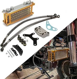 Dirt Pit Bike Oil Cooler Cooling Radiator Engine Kit Universal For 125 140cc Motorcycle - Gold (R161600015)