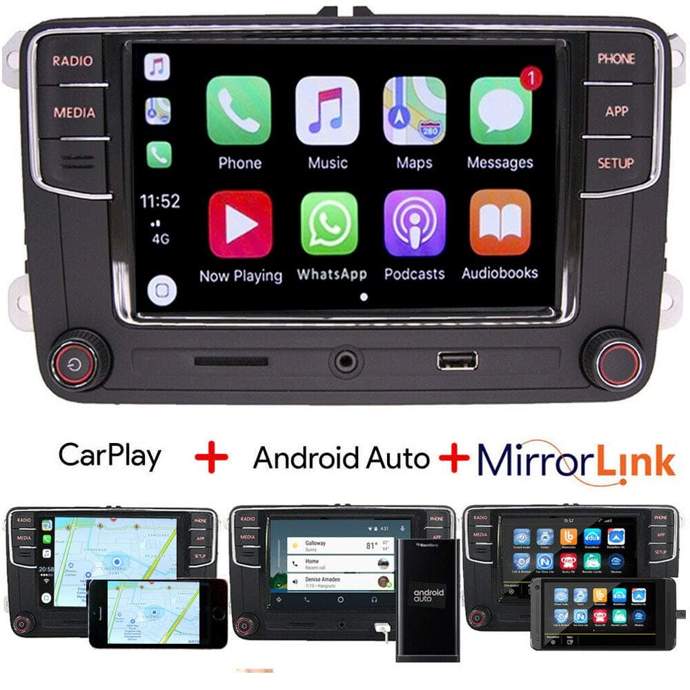 SCUMAXCON Car Stereo RCD330 Carplay Androidauto RCD330 Plus Bluetooth RVC OPS USB 6.5" Touchscreen for VW Jetta Tiguan Passat Caddy Golf EOS Passat Touran