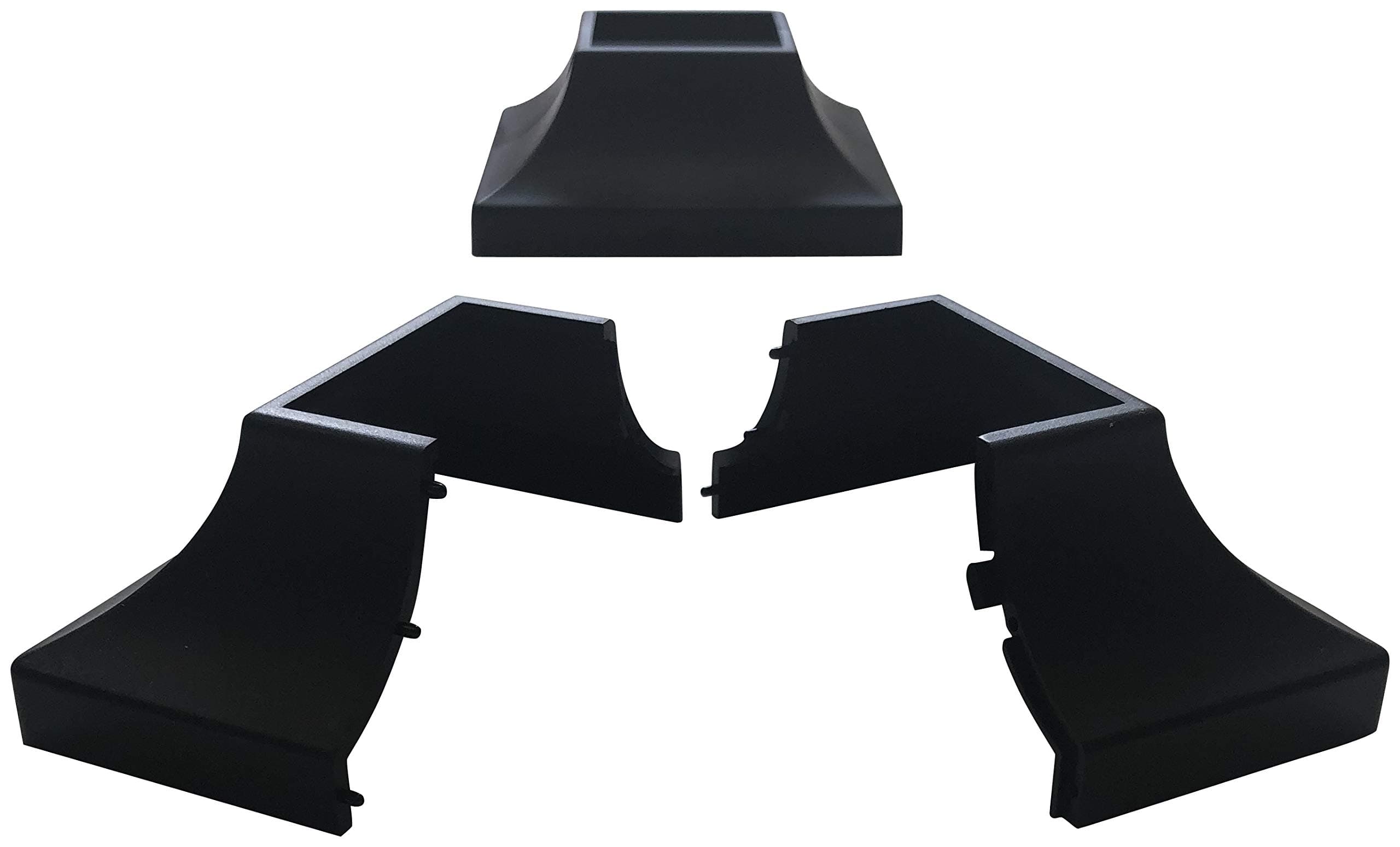 Simshoe **2** ABS Plastic Square Post Covers/Skirts for Wrought Iron Hand/Stair Rails - 2"