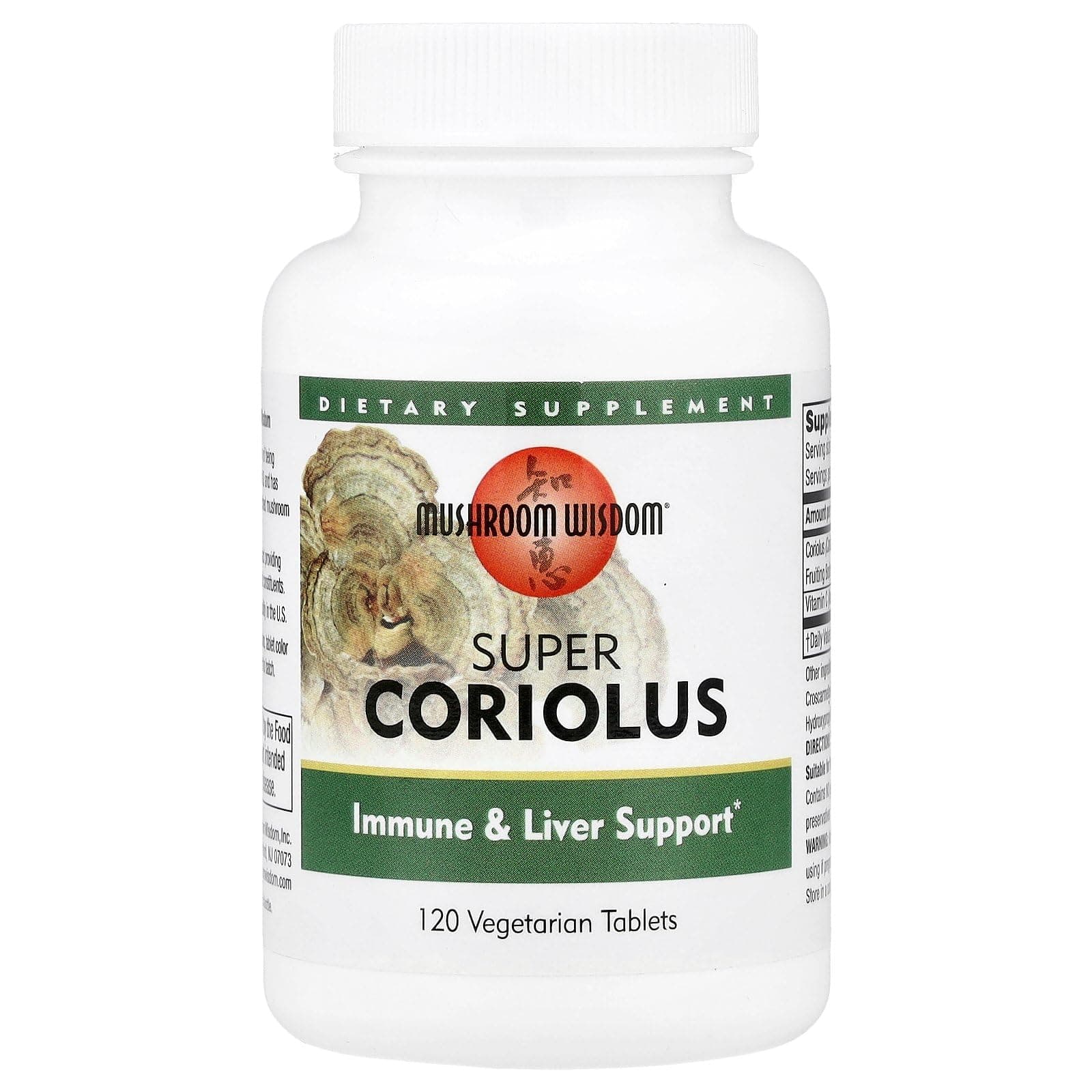 Mushroom Wisdom Super Coriolus - 120 VegTabs