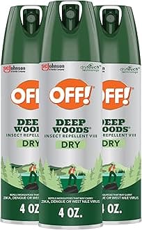 Deep Woods Dry Bug Spray Insect Repellent VIII Long Lasting Outdoor Protection from Mosquitoes and Ticks 4 Ounce (Pack of 3)