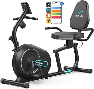 Recumbent Exercise Bikes for Home with Smart Bluetooth Equipment Exercise Bikes App,LCD,Heart Rate Handle Stationary Bikes for Home, Magnetic Recumbent Exercise Bike for Seniors Gym S08/S23