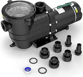 Seeutek 2.0 HP Pool Pump Above Ground and Inground,6900 GPH Powerful Self Primming Swimming Pool Pumps with Strainer Filter Basket,Upgraded 110V/220V Dual Voltage, 60HZ Silent Operation