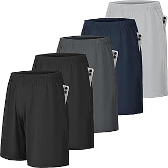 Mens Athletic Workout Shorts with Pockets and Elastic Waistband Quick Dry Activewear