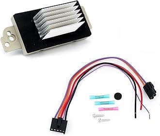 HVAC Blower Motor Resistor Complete Kit with Harness - Replaces 15 81773, 89018778, 89019351, 1581773, 15-81773 Compatible with Chevy, GMC Vehicles - Silverado, Tahoe, Suburban, Sierra, Yukon XL