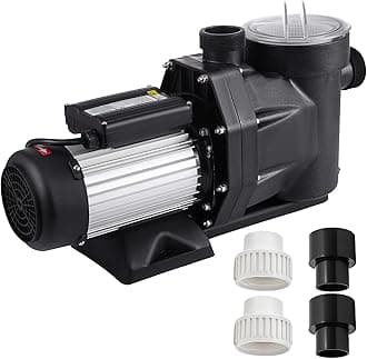 Swimming Pool Pump 2.5HP, High Flow Pool Pump 148 GPM, Above/In Ground Pool Pumps with Filter Basket, 4Pcs Connectors (2.5HP)