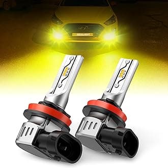 SEALIGHT - H11 Yellow LED Fog Light Bulbs, 600% Brightness 10000LM H8 H9 H16 Fog Lights or Daytime Running Lamp, 3000K Golden Yellow, Pack of 2