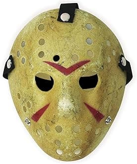 Mask Cosplay Halloween Costume Mask Prop Horror Hockey Yellow