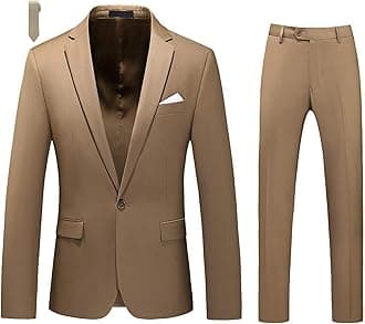 MOGU Suits for Men, 2-Piece Tuxedo Set with 1-Button Jacket, Pants for Formal Events