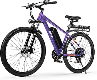 Qlife Racer Electric Bike for Adults - 21-Speed Mountain Lightweight Ebike with Peak 750W 22MPH Brushless Motor, 375Wh Removable Battery, 26X2.1 Tire Step Over E-MTB, Up to 40 Miles