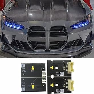 4pcs Angel Eye LED Boards Fit For 2021 2022 2023 BMW 4 Series G22 G26 G82 M4 G80 M3 Headlight Daytime Running Light, Golden Eye LED Headlight DRL Chips (Blue, LED Headlight)