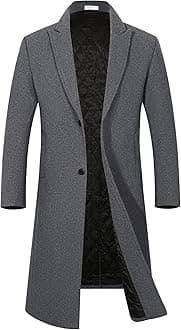 APTROMen's Luxury Full Length Trench Coat Long Wool Overcoat Winter WindbreakerGlobal Recycled StandardGlobal Recycled StandardGlobal Recycled Standard