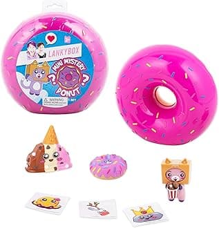 Mini Mystery Donut, Collectible Mini Figures, 6 Exciting Toys to Discover inside, Officially Licensed LankyBox Merch