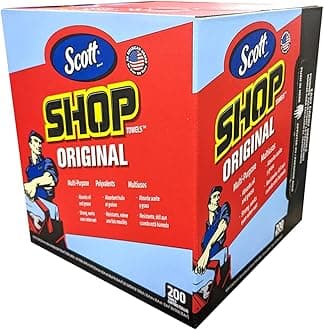 Kimberly-Clark 75190 Scott Shop Towels, 10" x 12", Blue (1 Box of 200)